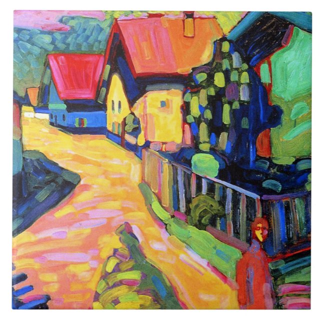 Azulejo Klee - calle Murnau con mujeres, (Frente)