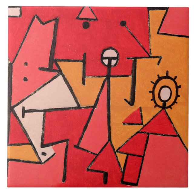 Azulejo Klee - Calor, pintura famosa, (Frente)