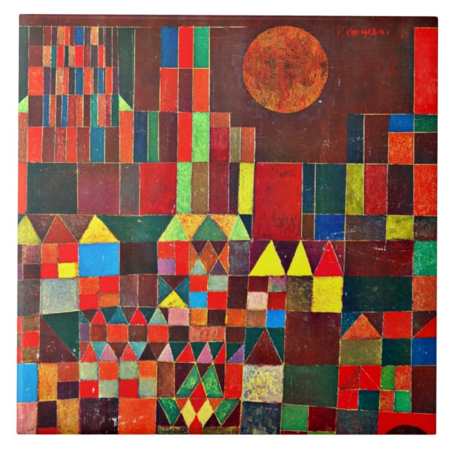 Azulejo Klee - Castillo y Sol (Frente)
