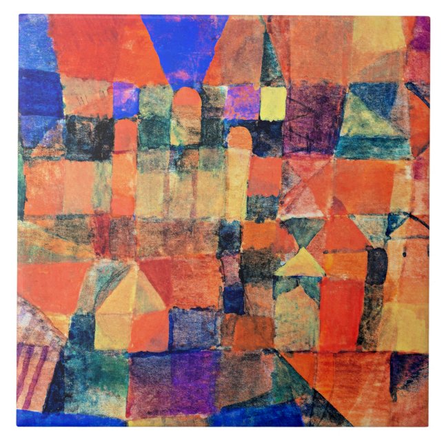 Azulejo Klee - Ciudad con las Tres Cúpulas (Frente)