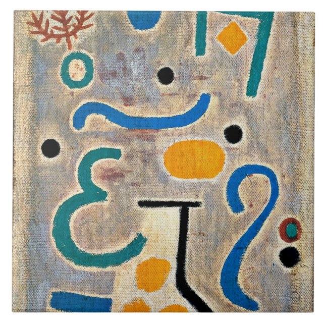 Azulejo Klee: El arte abstracto de la vase (Frente)