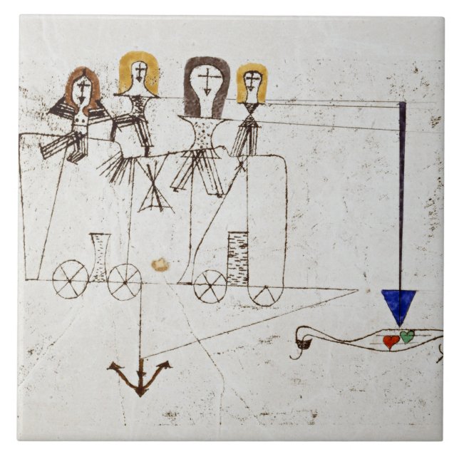 Azulejo Klee - El vagón de la virtud (Frente)