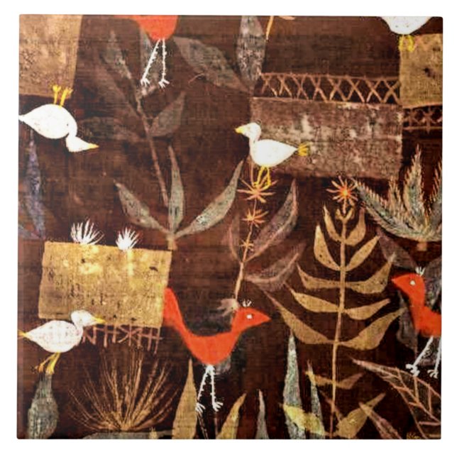 Azulejo Klee - Jardín de aves (Frente)