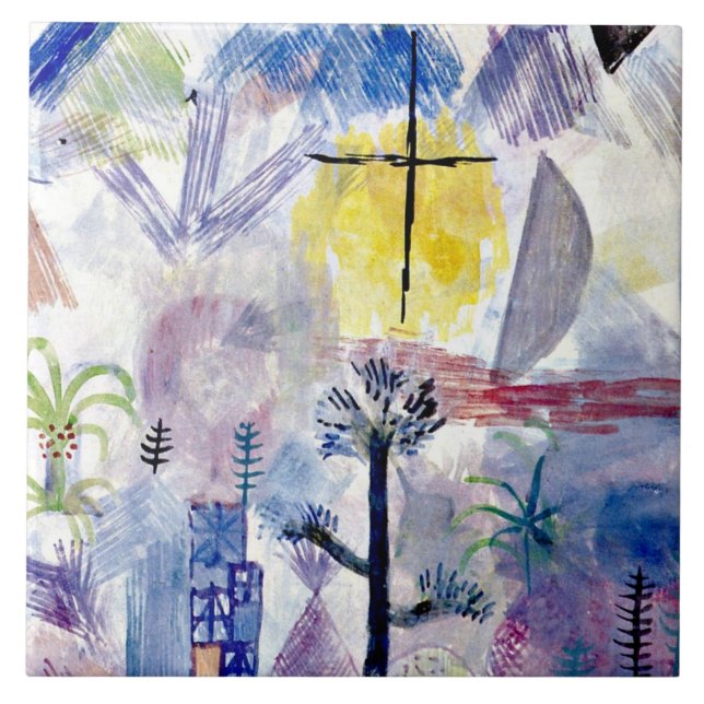 Azulejo Klee - Paisaje inacabado (Frente)