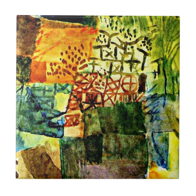 Azulejo Klee - Recuerdo de un jardín (Frente)