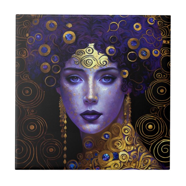 Azulejo Klimt inspiró a la reina diosa de la cerámica (Frente)