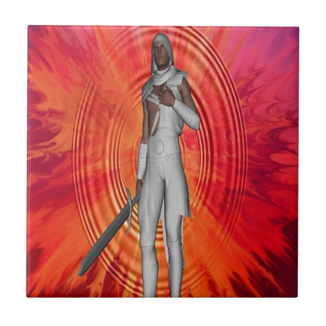 Azulejo Knight blanco (Frente)