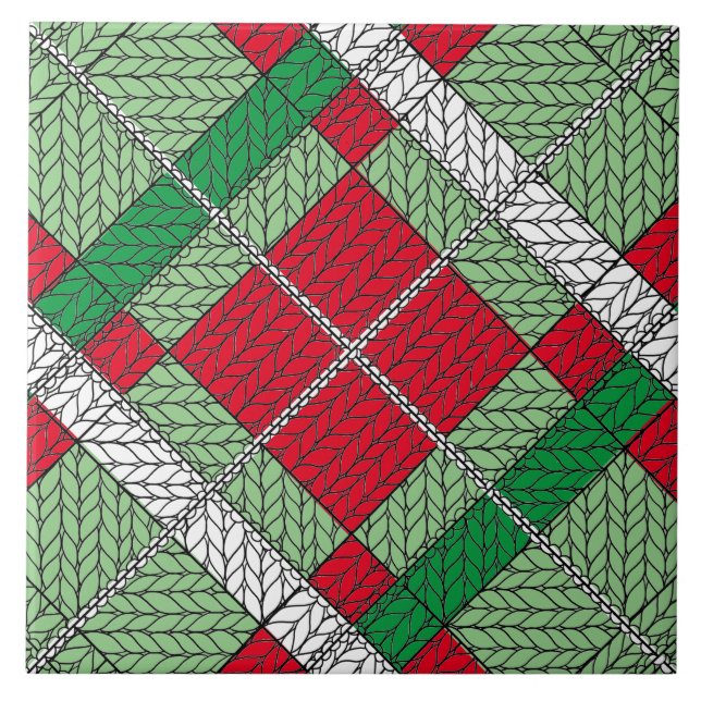 Azulejo KNIT DE ARGILLO DE FESTIVIDAD 6x6 Tile cerámico (Frente)