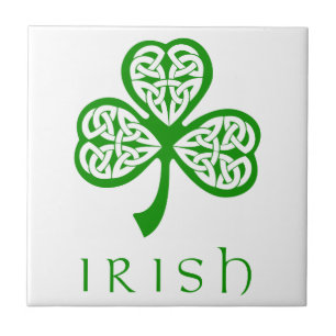 Azulejo Knot celtic Shamrock por texto irlandés