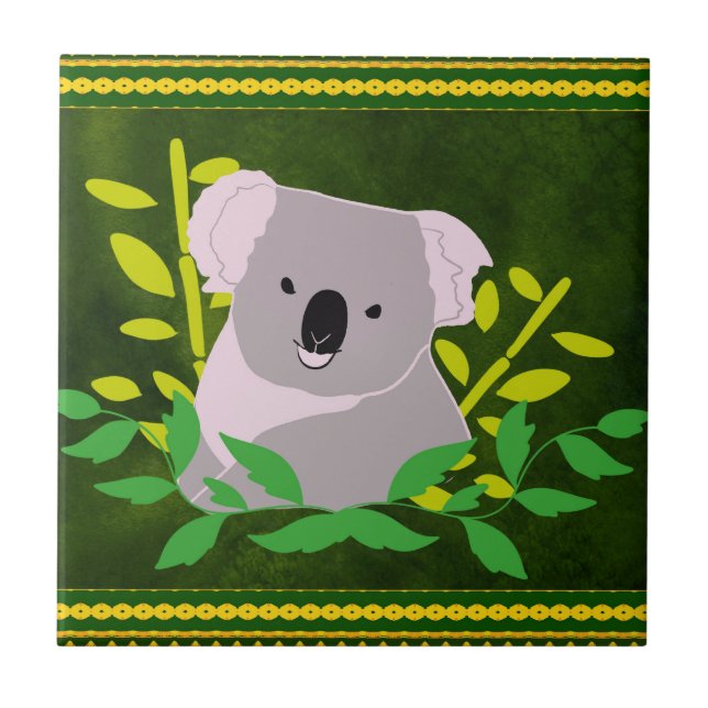 Azulejo Koala en la Jungla (Frente)