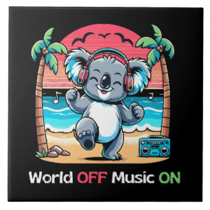 Azulejo Koala Vibrando en la Playa