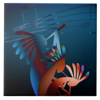 Azulejo Kokopelli Blues Music 2 6"