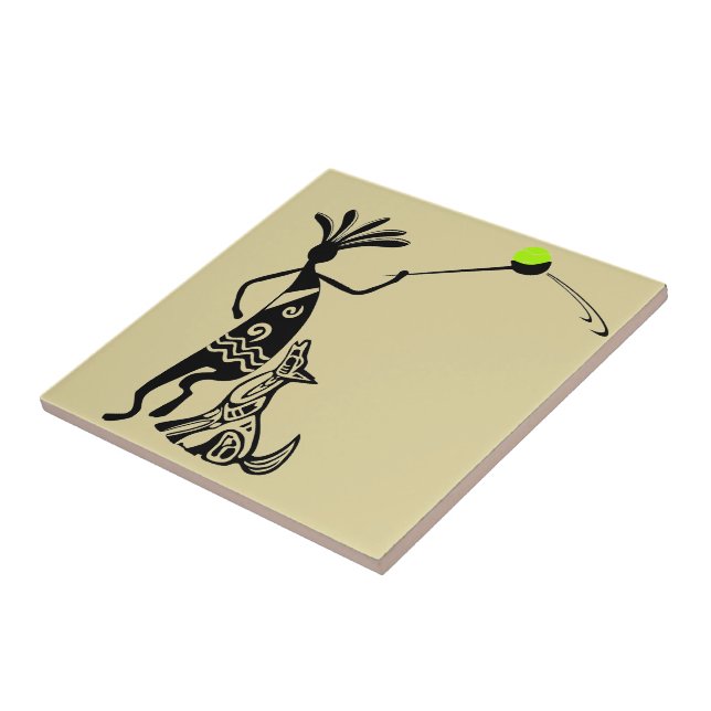 Azulejo Kokopelli y perro (Lado)