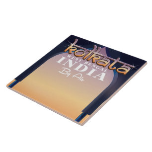 Azulejo Kolkata - poster de vacaciones de Bengala Occident