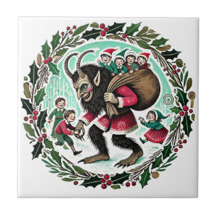 Azulejo Krampus Navidad