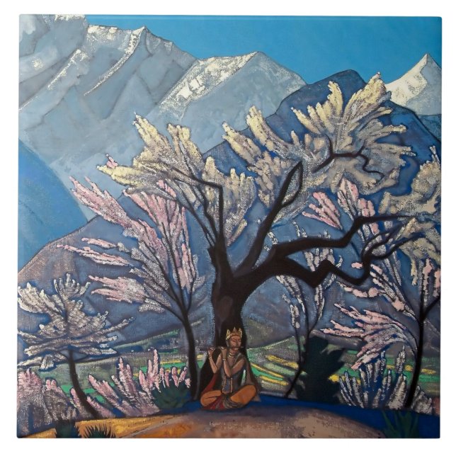 Azulejo “Krishna - Primavera en Kulu” de Nicholas Roerich (Frente)
