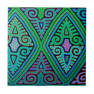 Azulejo Kuna Indian Diamond Mola