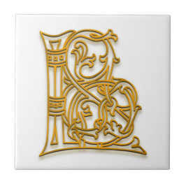 Azulejo L Monograma "Oro irlandés" Tile cerámico