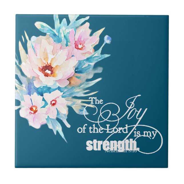 Azulejo La alegría del Señor floral (Frente)