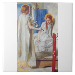 Azulejo La Anunciación por Dante Gabriel Rossetti