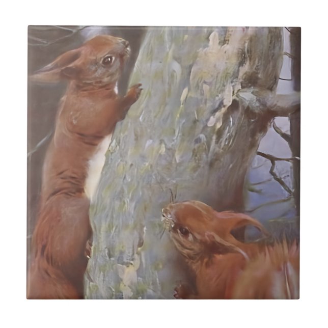 Azulejo LA ARDILLA (Sciurus vulgaris) (Frente)