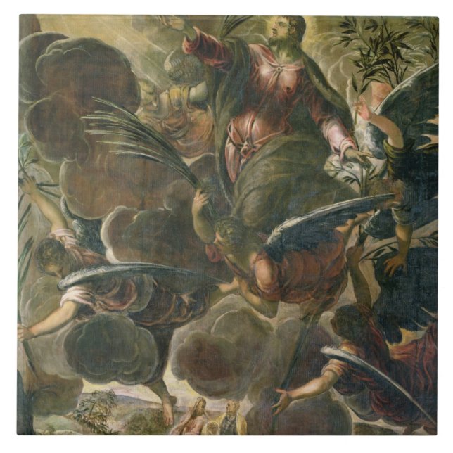 Azulejo La ascensión de Cristo (fresco) (Frente)