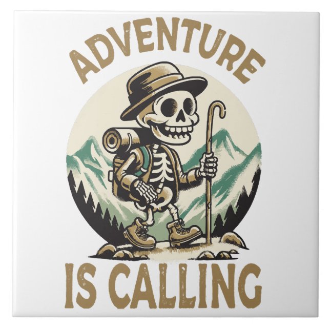 Azulejo La aventura está llamando (Frente)