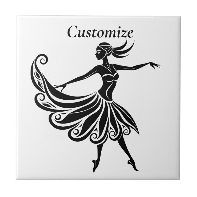 Azulejo La bailarina africana de siluetas Thunder_Thunder_ (Frente)