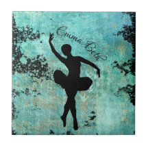 La bailarina de ballet Ballerina Silhouette en azu