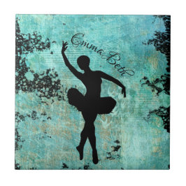 Azulejo La bailarina de ballet Ballerina Silhouette en azu