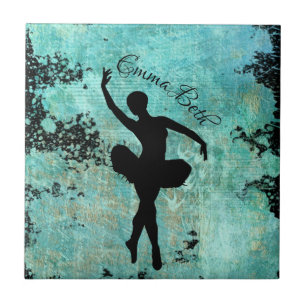 Azulejo La bailarina de ballet Ballerina Silhouette en azu