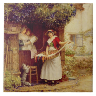 Azulejo La balada Seller, 1902 (aceite a bordo)