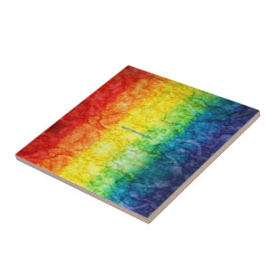 Azulejo La bandera del orgullo gay de SlipperyJoe color ar