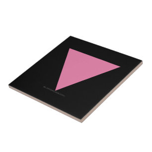 Azulejo La bandera del triángulo rosa de SlipperyJoe's sím