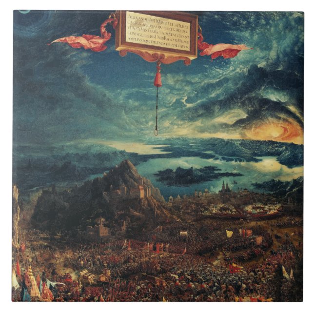 Azulejo La batalla de Alejandro en Issus (Frente)