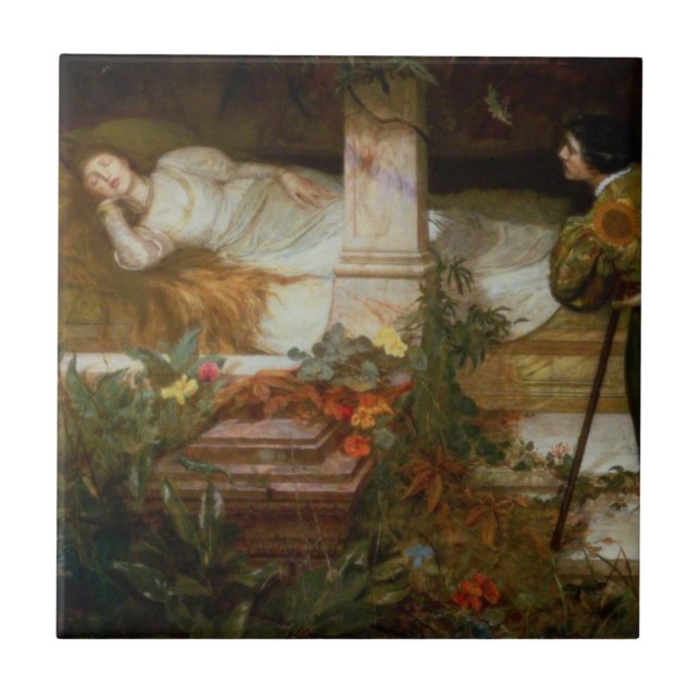 Azulejo La Bella Durmiente (Dulce Princesa del Cuento de H (Frente)