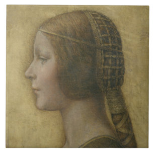Azulejo La bella princesa (por Leonardo da Vinci)