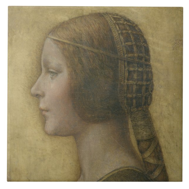 Azulejo La bella princesa (por Leonardo da Vinci) (Frente)