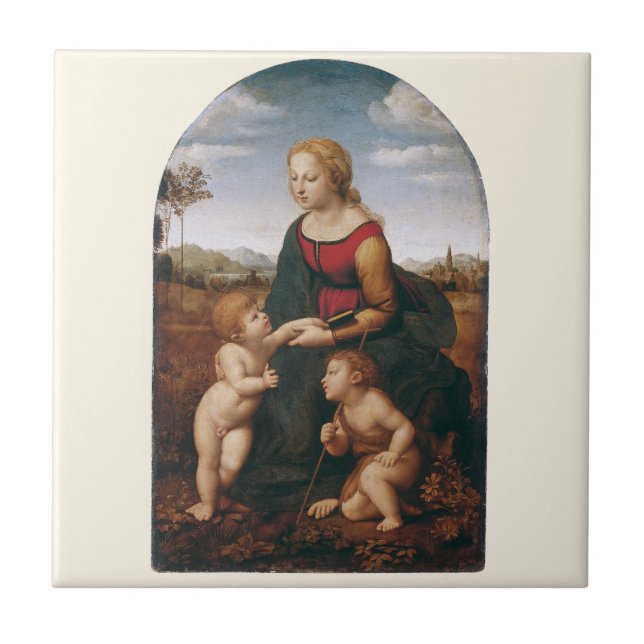 Azulejo La Belle Jardinière de Rafael (Frente)