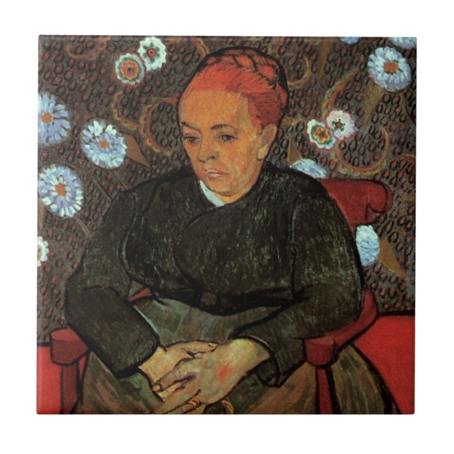 Azulejo La Berceuse (Augustine Roulin) por Vincent van Gog (Frente)