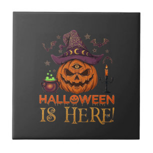Azulejo La Bruja De La Calabaza Del Sombrero Mágico De La