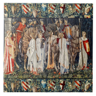 Azulejo La búsqueda del Santo Grial, el armamento, la part