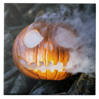 Azulejo La Cabeza de Jack-o-Lantern del Jinete sin Cabeza
