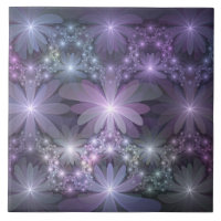 La cama de flores reluciente arte fractal