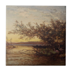 Azulejo La Camargue, Atardecer – Félix Ziem