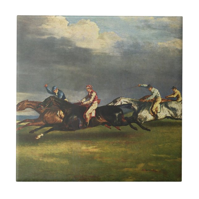 Azulejo La carrera de caballos Epsom Derby (Frente)