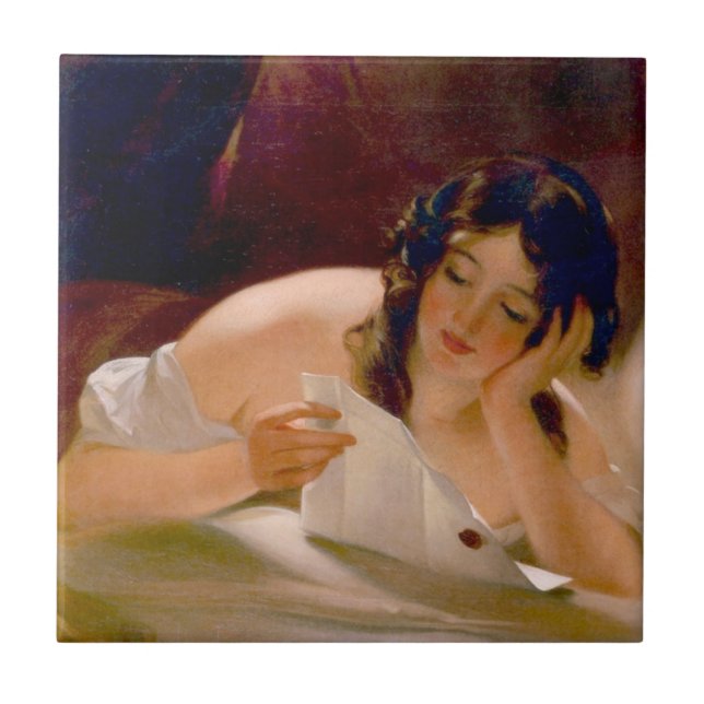 Azulejo La carta de amor (de Thomas Sully) (Frente)