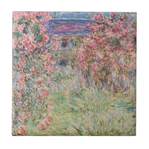 Azulejo La casa entre las rosas - Claude Monet