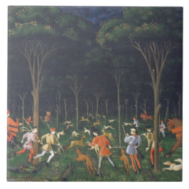 Azulejo La caza en el bosque (por Paolo Uccello)