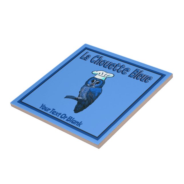 Azulejo La Chouette Bleue Cafe (Lado)